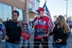 Trump supporters gather for a pro-Republican and pro-Law and Order rally on Staten Island, New York on October 3, 2020.  The rally comes a day after President Trump was hospitalized for COVID-19. (Photo by Gabriele Holtermann/Sipa USA)