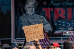 Trump supporters gather for a pro-Republican and pro-Law and Order rally on Staten Island, New York on October 3, 2020.  The rally comes a day after President Trump was hospitalized for COVID-19. (Photo by Gabriele Holtermann/Sipa USA)