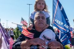 Trump supporters gather for a pro-Republican and pro-Law and Order rally on Staten Island, New York on October 3, 2020.  The rally comes a day after President Trump was hospitalized for COVID-19. (Photo by Gabriele Holtermann/Sipa USA)
