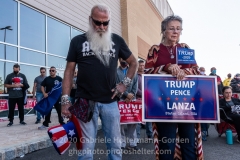 Trump supporters gather for a pro-Republican and pro-Law and Order rally on Staten Island, New York on October 3, 2020.  The rally comes a day after President Trump was hospitalized for COVID-19. (Photo by Gabriele Holtermann/Sipa USA)