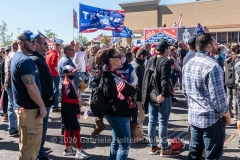 Trump supporters gather for a pro-Republican and pro-Law and Order rally on Staten Island, New York on October 3, 2020.  The rally comes a day after President Trump was hospitalized for COVID-19. (Photo by Gabriele Holtermann/Sipa USA)