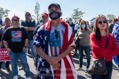 Trump supporters gather for a pro-Republican and pro-Law and Order rally on Staten Island, New York on October 3, 2020.  The rally comes a day after President Trump was hospitalized for COVID-19. (Photo by Gabriele Holtermann/Sipa USA)