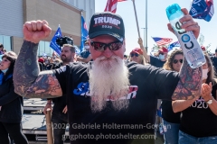 Trump supporters gather for a pro-Republican and pro-Law and Order rally on Staten Island, New York on October 3, 2020.  The rally comes a day after President Trump was hospitalized for COVID-19. (Photo by Gabriele Holtermann/Sipa USA)
