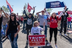 Trump supporters gather for a pro-Republican and pro-Law and Order rally on Staten Island, New York on October 3, 2020.  The rally comes a day after President Trump was hospitalized for COVID-19. (Photo by Gabriele Holtermann/Sipa USA)