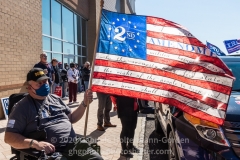 Trump supporters gather for a pro-Republican and pro-Law and Order rally on Staten Island, New York on October 3, 2020.  The rally comes a day after President Trump was hospitalized for COVID-19. (Photo by Gabriele Holtermann/Sipa USA)