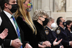 Fifth Anniversary MassDetective Steven McDonaldSt Patrick’s CathedralNew York, NYJanuary 18, 2002For Credit:  Mary DiBiase BlaichOn Tuesday, January 18, 2022, Detective Steven McDonald was remembered with a Mass on the fifth anniversary of his death. Cardinal Dolan presided.  The Mass  was held at St Patrick’s Cathedral in New York, NY.  Attending were his widow, Patti Ann McDonald; son, Lt Conor McDonald and his wife, Katie Sullivan McDonald.  The Mayorof New York, Eric Adams attended along with the NYPD Police Commissioner Keechant Sewell.