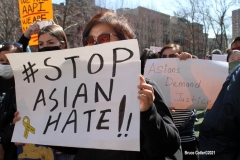 New York - Stop the Hate rally held in Columbus Park in Chinatown neighborhood of 
Manhattan elected officials and residences protest the attacks on Asian people in New York City and around the country. U.S. Senator 
Charles Schumer spoke to the crowd as well as other elected officials.