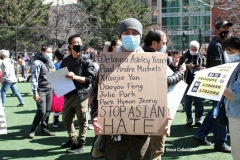New York - Stop the Hate rally held in Columbus Park in Chinatown neighborhood of 
Manhattan elected officials and residences protest the attacks on Asian people in New York City and around the country. U.S. Senator 
Charles Schumer spoke to the crowd as well as other elected officials.