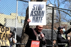 New York - Stop the Hate rally held in Columbus Park in Chinatown neighborhood of 
Manhattan elected officials and residences protest the attacks on Asian people in New York City and around the country. U.S. Senator 
Charles Schumer spoke to the crowd as well as other elected officials.