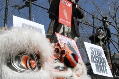 New York - Stop the Hate rally held in Columbus Park in Chinatown neighborhood of 
Manhattan elected officials and residences protest the attacks on Asian people in New York City and around the country. U.S. Senator 
Charles Schumer spoke to the crowd as well as other elected officials.