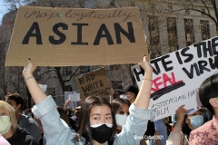 New York - Stop the Hate rally held in Columbus Park in Chinatown neighborhood of 
Manhattan elected officials and residences protest the attacks on Asian people in New York City and around the country. U.S. Senator 
Charles Schumer spoke to the crowd as well as other elected officials.