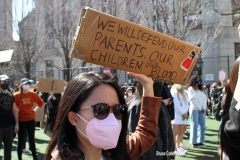 New York - Stop the Hate rally held in Columbus Park in Chinatown neighborhood of 
Manhattan elected officials and residences protest the attacks on Asian people in New York City and around the country. U.S. Senator 
Charles Schumer spoke to the crowd as well as other elected officials.