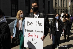 New York - Stop the Hate rally held in Columbus Park in Chinatown neighborhood of 
Manhattan elected officials and residences protest the attacks on Asian people in New York City and around the country. U.S. Senator 
Charles Schumer spoke to the crowd as well as other elected officials.
