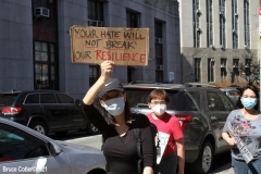 New York - Stop the Hate rally held in Columbus Park in Chinatown neighborhood of 
Manhattan elected officials and residences protest the attacks on Asian people in New York City and around the country. U.S. Senator 
Charles Schumer spoke to the crowd as well as other elected officials.