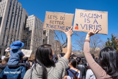New York - Stop the Hate Rally held in Columbus Park in Manhattan. Elected officials and celebrities speak out against violence.
(Photos©Reiko Yanagi2021)