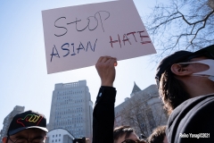 New York - Stop the Hate Rally held in Columbus Park in Manhattan. Elected officials and celebrities speak out against violence.
(Photos©Reiko Yanagi2021)