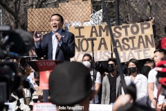 New York - Stop the Hate Rally held in Columbus Park in Manhattan. Elected officials and celebrities speak out against violence.
(Photos©Reiko Yanagi2021)