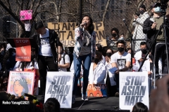 New York - Stop the Hate Rally held in Columbus Park in Manhattan. Elected officials and celebrities speak out against violence.
(Photos©Reiko Yanagi2021)