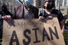 Senator Charles Schumer and members and supporters of the Asian-American community attend a "rally against hate" at Columbus Park in New York City. Three massage parlors around Atlanta were targeted March 16, 2021, and a 21-year-old suspect was arrested. Robert Aaron Long faces eight counts of murder and one charge of aggravated assault.