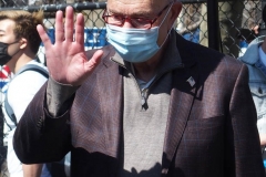 Senator Charles Schumer and members and supporters of the Asian-American community attend a "rally against hate" at Columbus Park in New York City. Three massage parlors around Atlanta were targeted March 16, 2021, and a 21-year-old suspect was arrested. Robert Aaron Long faces eight counts of murder and one charge of aggravated assault.