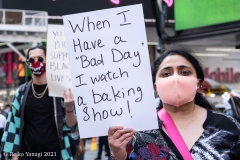 New York-  Stop the Hate Rally and March held in Times Square. speakers and celebrities gathered at the Red steps and then marched down to foley square to meet up with other protestors and continued to march over the Brooklyn Bridge to Cadmen plaza.
Photos: Reiko Yanagi