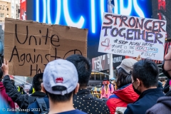 New York-  Stop the Hate Rally and March held in Times Square. speakers and celebrities gathered at the Red steps and then marched down to foley square to meet up with other protestors and continued to march over the Brooklyn Bridge to Cadmen plaza.
Photos: Reiko Yanagi