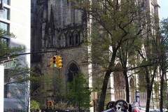 A Honda Accord and a Honda CR-V SUV collided on Amsterdam Avenue and West 113rd Street in Manhattan, causing the SUV to flip over. Witnesses were unsure of the details but say they believe the Honda Accord was going at an excessive speed and the SUV swerved, causing it to flip over. Both drivers were brought to the hospital.