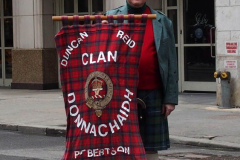 April 9, 2022  New York,  Tartan Day Parade.
Grand Marshal Karen  Gillan is a Scottish actress and filmmaker.For the first time since 2019, the 2022 annual Tartan Day Parade in New York will be hosted in person.