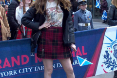 April 9, 2022  New York,  Tartan Day Parade.
Grand Marshal Karen  Gillan is a Scottish actress and filmmaker.For the first time since 2019, the 2022 annual Tartan Day Parade in New York will be hosted in person. 
Grand Marshal Karen  Gillan