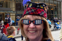 April 9, 2022  New York,  Tartan Day Parade.
Grand Marshal Karen  Gillan is a Scottish actress and filmmaker.For the first time since 2019, the 2022 annual Tartan Day Parade in New York will be hosted in person.