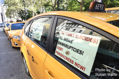 Taxi Protest in front of City Hall on 9/30/2021. Photo by Susan Watts