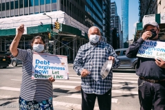 New York-  Taxi Workers alliance workers protest in front of City Hall  asking the Mayor to help curb debt for medallion owners.