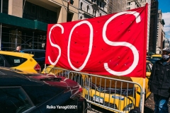 New York-  Taxi Workers alliance workers protest in front of City Hall  asking the Mayor to help curb debt for medallion owners.