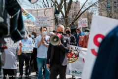 New York-  Taxi Workers alliance workers protest in front of City Hall  asking the Mayor to help curb debt for medallion owners.