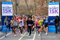 DECEMBER 4: The Ted Corbitt 15K race is held in Central Park, celebrating Corbitt's life and legacy on December 4, 2021. This race honors Ted Corbitt (1919Ð2007), the first president of New York Road Runners, the first African-American to compete in the Olympic marathon, and an ultramarathon pioneer who ran more than 200,000 miles in his lifetime. Beyond his running achievements, CorbittÕs legacy includes setting standards for course measurement and age-group competition.  Copyright Jon Simon
