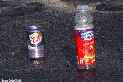 February 1, 2022  New York   
Year of the Tiger Lunar New Year's firecracker Ceremony held in Sara D. Roosevelt Park.in New York City's Chinatown neighborhood.
Shell casing in the street next to soda can and plastic bottle marking the evidence for crime scene investigators