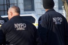 February 1, 2022  New York   
New York City Police officers from the 69th precinct investigate the shooting of a teen who was shot numerous times. He was taken to a area hospital in serious condition.