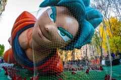 Macy’s Parade Balloon Inflation was held along NYC’s Central Park West on 11/24/21.  Balloons of various colors and sizes were on display to the public This is as an annual event, the night before the Macy’s parade.  Copyright Jon Simon