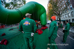 Macy’s Parade Balloon Inflation was held along NYC’s Central Park West on 11/24/21.  Balloons of various colors and sizes were on display to the public This is as an annual event, the night before the Macy’s parade.  Copyright Jon Simon