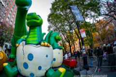 Macy’s Parade Balloon Inflation was held along NYC’s Central Park West on 11/24/21.  Balloons of various colors and sizes were on display to the public This is as an annual event, the night before the Macy’s parade.  Copyright Jon Simon