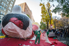 Macy’s Parade Balloon Inflation was held along NYC’s Central Park West on 11/24/21.  Balloons of various colors and sizes were on display to the public This is as an annual event, the night before the Macy’s parade.  Copyright Jon Simon