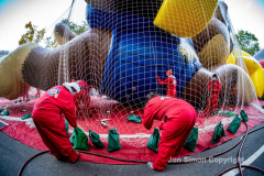 Macy’s Parade Balloon Inflation was held along NYC’s Central Park West on 11/24/21.  Balloons of various colors and sizes were on display to the public This is as an annual event, the night before the Macy’s parade.  Copyright Jon Simon