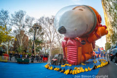 Macy’s Parade Balloon Inflation was held along NYC’s Central Park West on 11/24/21.  Balloons of various colors and sizes were on display to the public This is as an annual event, the night before the Macy’s parade.  Copyright Jon Simon