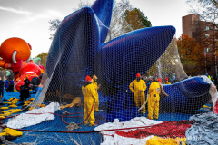 Macy’s Parade Balloon Inflation was held along NYC’s Central Park West on 11/24/21.  Balloons of various colors and sizes were on display to the public This is as an annual event, the night before the Macy’s parade.  Copyright Jon Simon