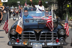 Grand marshal Sandra Lindsay, the first person in the United States to receive an approved COVID-19 vaccine, attends the Hometown Heroes Ticker-tape Parade along the Canyon of Heroes on July 7, 2021 in New York. The parade included a variety of different floats, representing the groups of essential workers who served this city heroically throughout the pandemic.