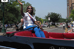 Grand marshal Sandra Lindsay, the first person in the United States to receive an approved COVID-19 vaccine, attends the Hometown Heroes Ticker-tape Parade along the Canyon of Heroes on July 7, 2021 in New York. The parade included a variety of different floats, representing the groups of essential workers who served this city heroically throughout the pandemic.