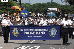 Essential workers are honored during the Hometown Heroes Ticker-tape Parade along the Canyon of Heroes on July 7, 2021 in New York. The parade included a variety of different floats, representing the groups of essential workers who served this city heroically throughout the pandemic.