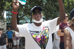 Essential workers are honored during the Hometown Heroes Ticker-tape Parade along the Canyon of Heroes on July 7, 2021 in New York. The parade included a variety of different floats, representing the groups of essential workers who served this city heroically throughout the pandemic.