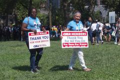 Salute to the HomeTown Heroes Ticker-Tape Parade to honor essential workers. The parade started in Battery Park and made its way up  Broadway (Canyon of Heroes) to City Hall  where NYC Mayor Bill de Blasio greeted them. The City Hall ceremony was modified because of the extreme heat today. The parade  featured 10 bands and 14 specialty vehicles. 
 The floats  departed in the following order, beginning with  
1.     Hospital Workers
2.     Healthcare Workers
3.     Education & Childcare
4.     First Responders
5.     Community Care
6.     City Workers
7.     Advocacy Organizations
8.     Transportation
9.     Hospitality & Building Care
10.  Emergency Food
11.  Communication & Delivery
12.  Small Businesses & Bodega
13.  Utilities
14.  Reinforcements