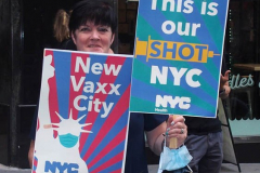 Salute to the HomeTown Heroes Ticker-Tape Parade to honor essential workers. The parade started in Battery Park and made its way up  Broadway (Canyon of Heroes) to City Hall  where NYC Mayor Bill de Blasio greeted them. The City Hall ceremony was modified because of the extreme heat today. The parade  featured 10 bands and 14 specialty vehicles. 
 The floats  departed in the following order, beginning with  
1.     Hospital Workers
2.     Healthcare Workers
3.     Education & Childcare
4.     First Responders
5.     Community Care
6.     City Workers
7.     Advocacy Organizations
8.     Transportation
9.     Hospitality & Building Care
10.  Emergency Food
11.  Communication & Delivery
12.  Small Businesses & Bodega
13.  Utilities
14.  Reinforcements